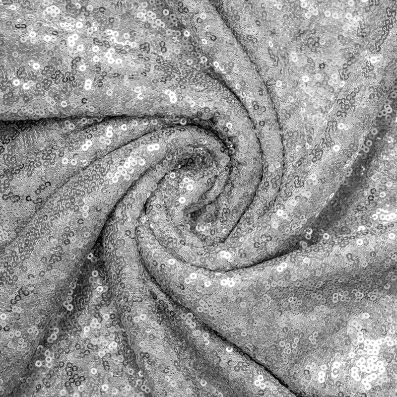 JYFLZQ Silver Sequin Backdrop Curtains 4ft x 8ft 2 Panel Glitter Photo Booth Backdrops Sparkly Photography Background Drapes for Parties Wedding Bridal Showers - Image 3